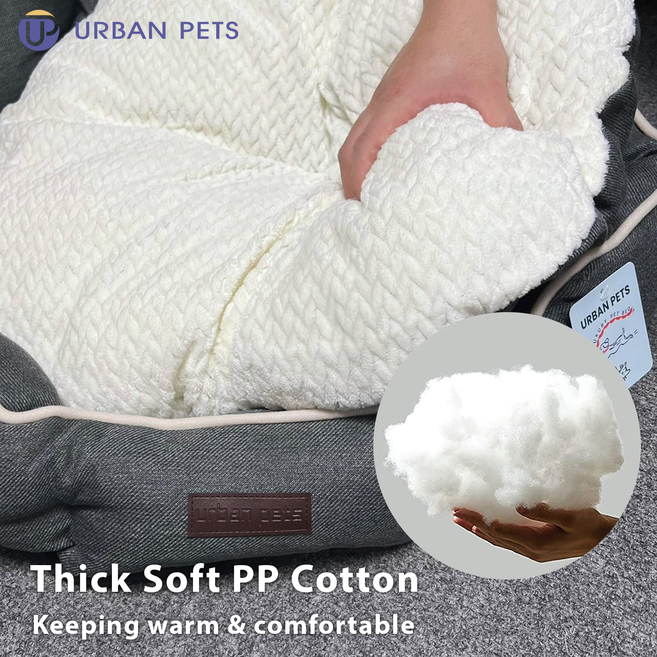 Round Washable Home Style Pet Bed Removable Pillow Cushion