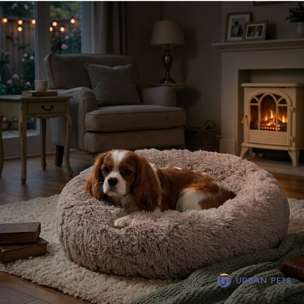 Premium Plush Calming Cuddle Bed for Cats & Dogs