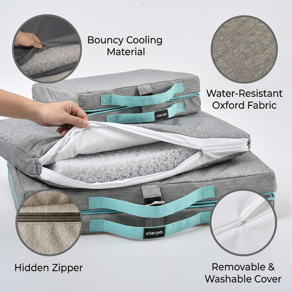 Cooling Pet Beds. Large Pet Beds with Washable Cover