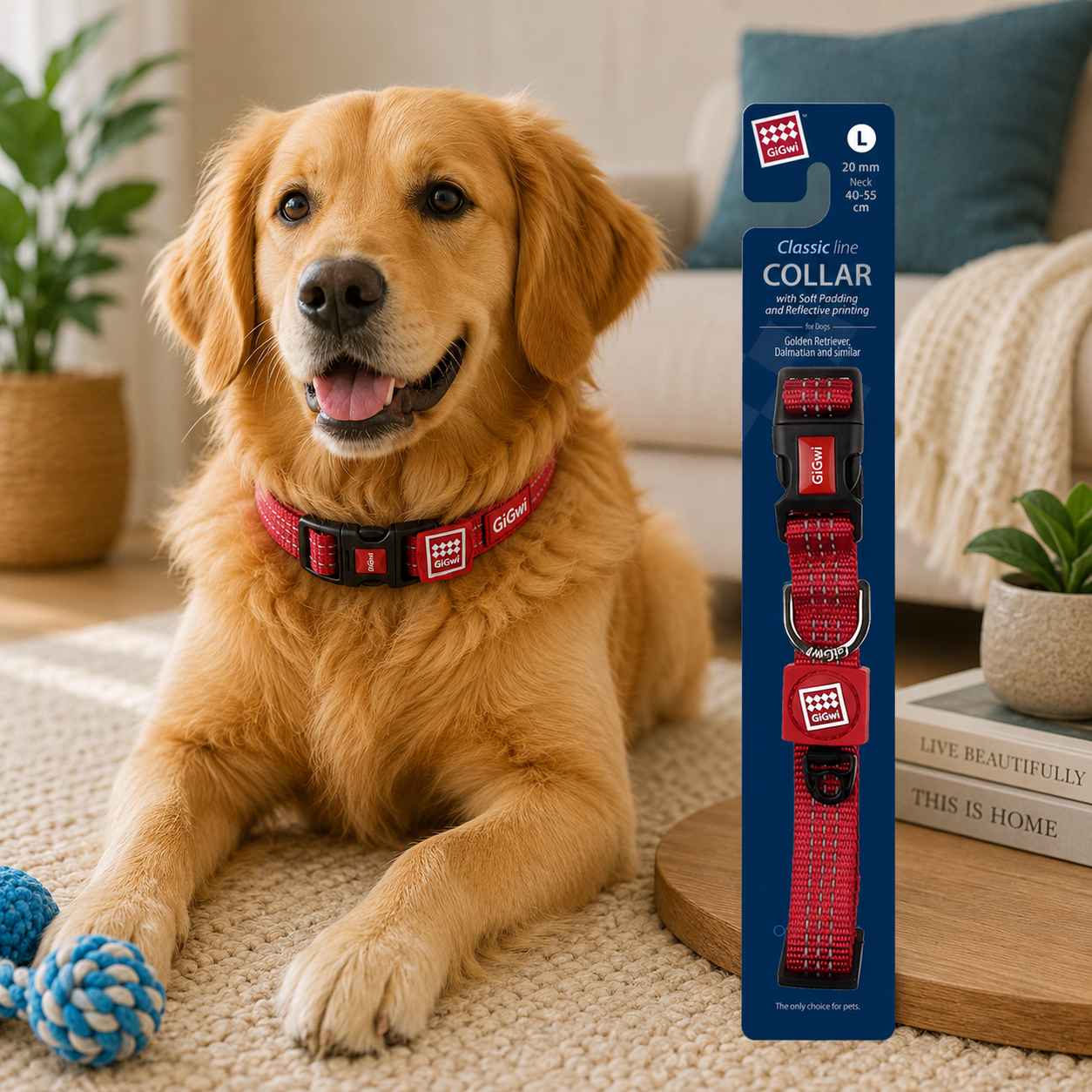 Classic Line Adjustable, Comfortable and Durable Dog Collar
