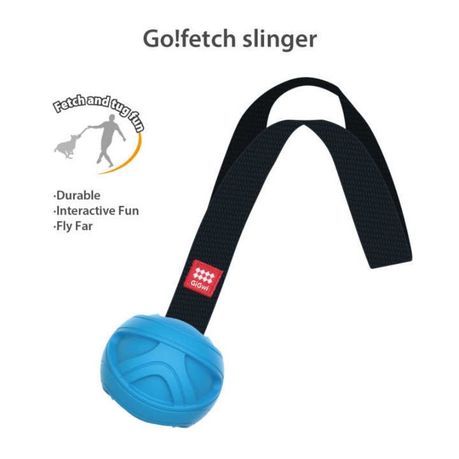 Slinger Fetch and Tug of War Rubber Ball for Dogs