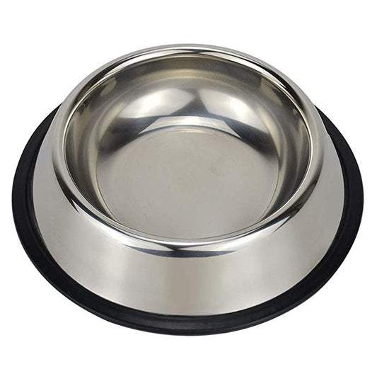 Stainless Steel Dog Bowl with Rubber - shop online pet bowl feeder South Africa