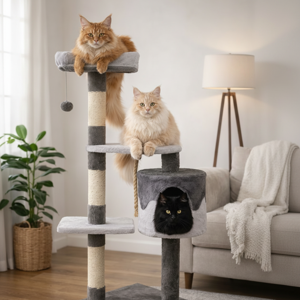110cm Cat Tree Cat Tower Multi-Level Cat Condo