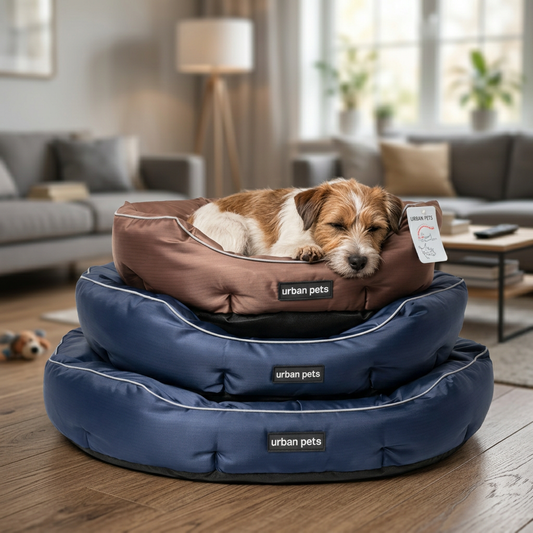 Round Water Resistant Anti-Static Pet Bed Machine Washable
