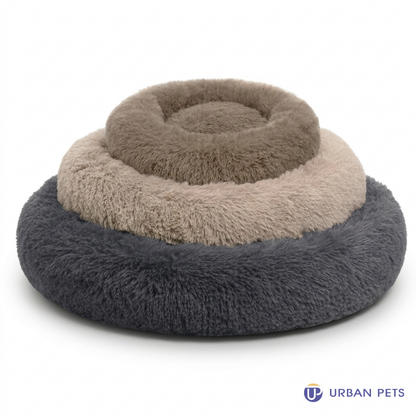 Premium Plush Calming Cuddle Bed for Cats & Dogs