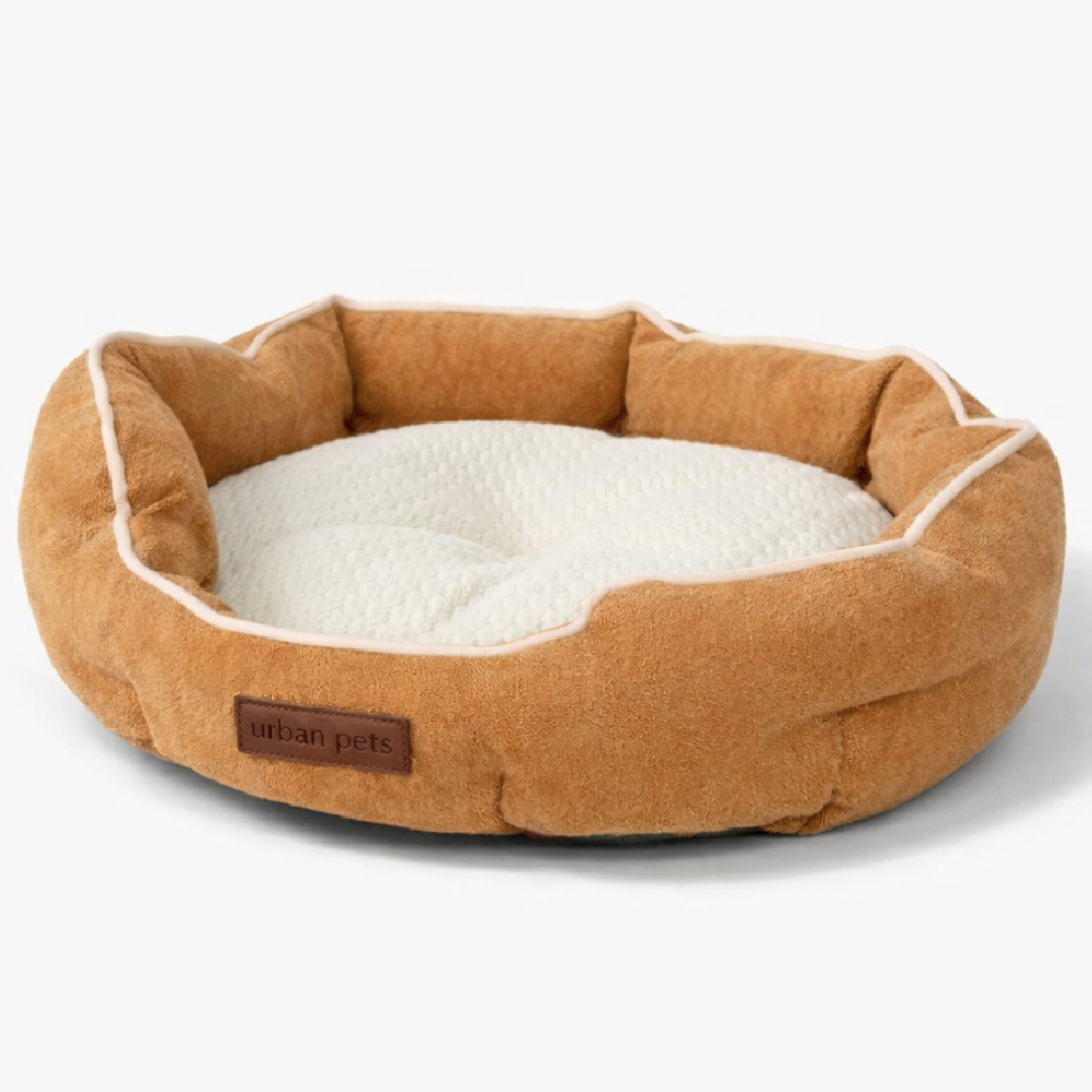 Round Washable Dog & Cat Bed with Removable Cushion