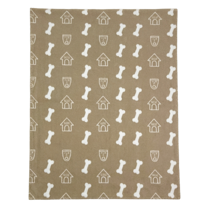 Pet Blanket with Paw Prints – Dog / Cat Blanket, Double-Sided Fleece Blanket