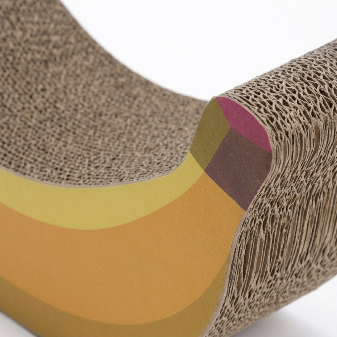 Paper Banana-Shaped Cat Scratcher Bed
