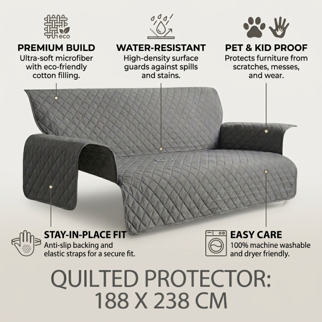 Pet sofa cover - Quilted Sofa Protector – 188 x 238 cm