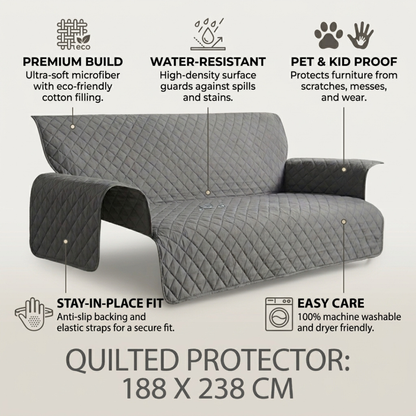 Pet sofa cover - Quilted Sofa Protector – 188 x 238 cm