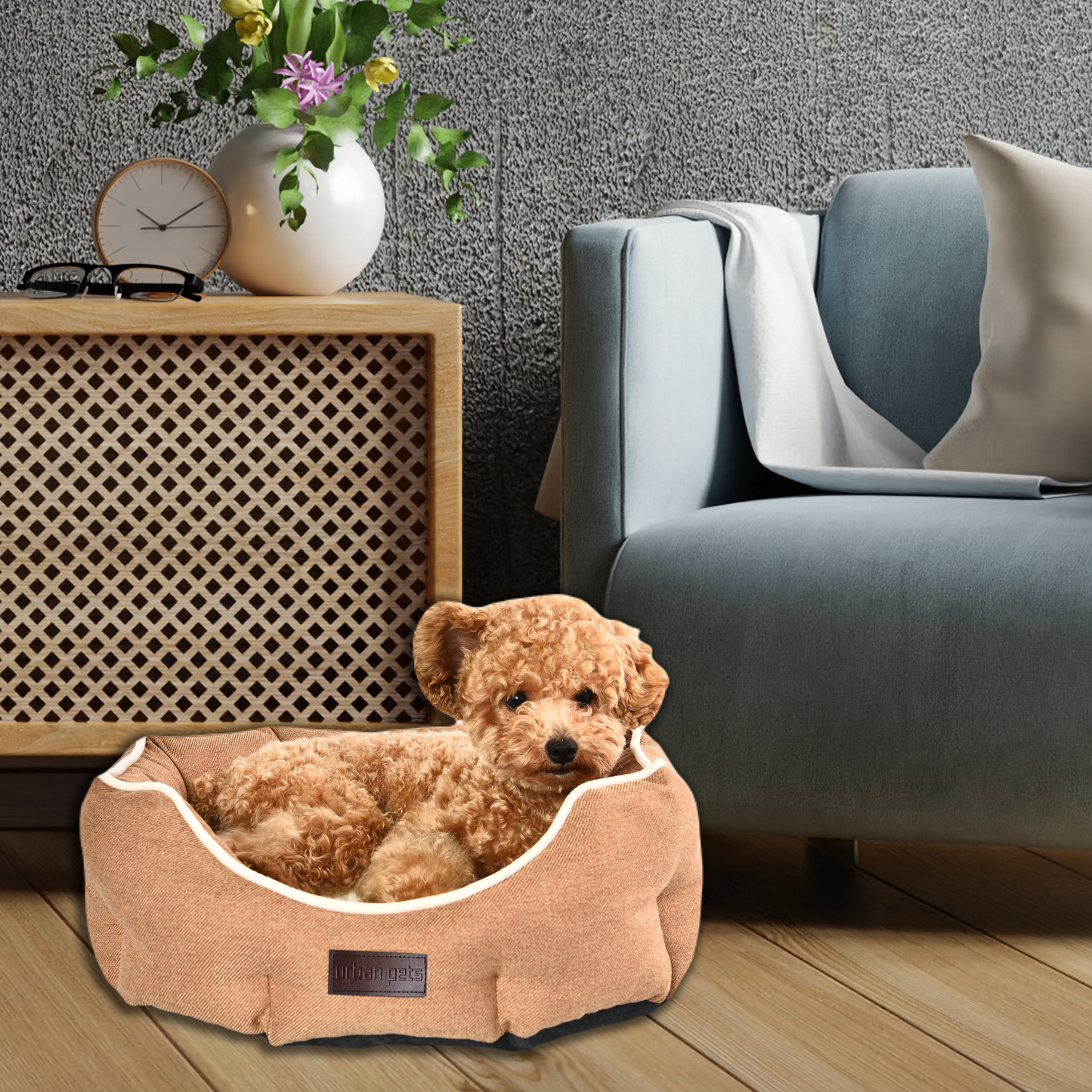 Round Washable Home Style Pet Bed Removable Pillow Cushion