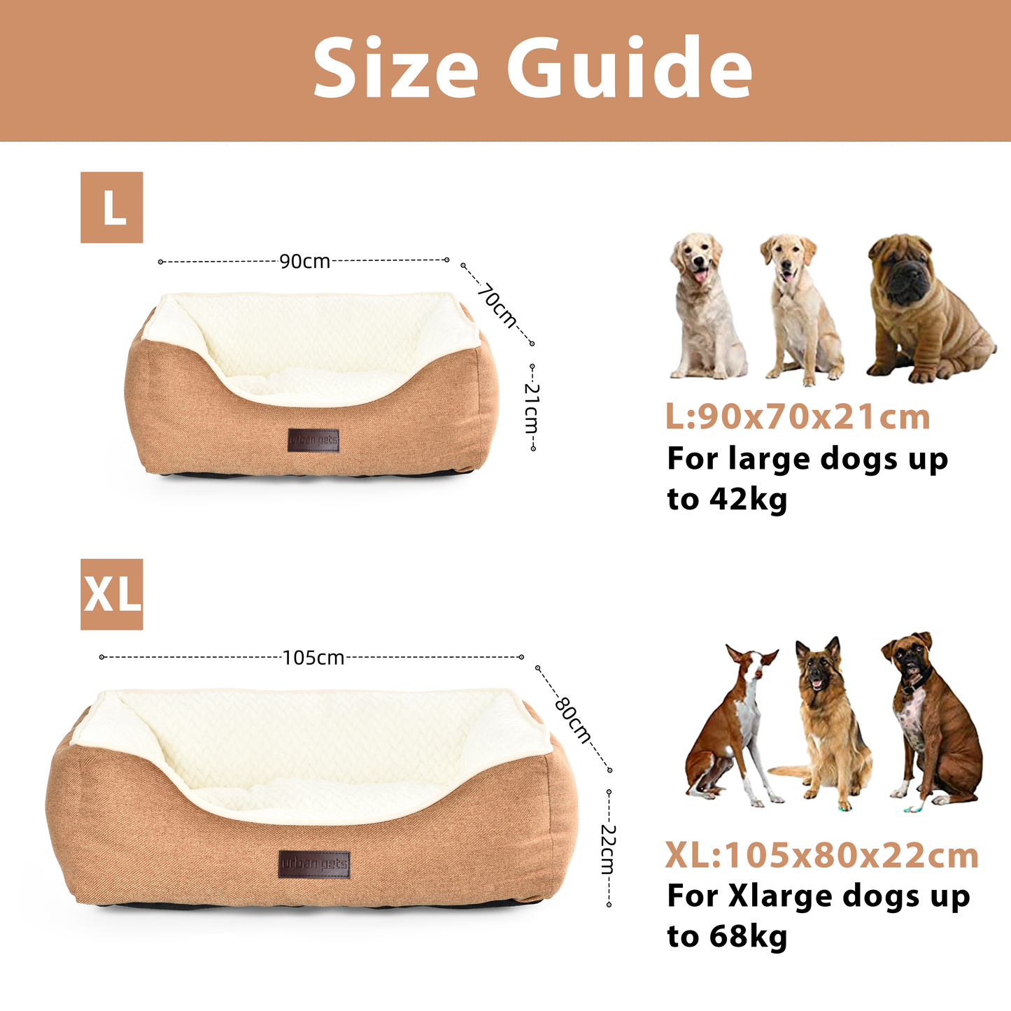 Rectangular Washable Home Style Bed for Pets