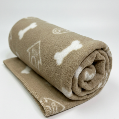 Pet Blanket with Paw Prints – Dog / Cat Blanket, Double-Sided Fleece Blanket