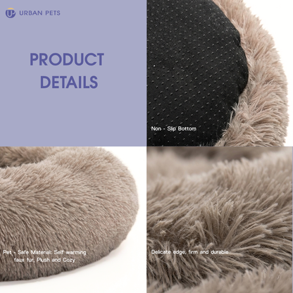 Premium Plush Calming Cuddle Bed for Cats & Dogs