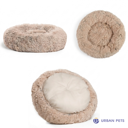 Premium Plush Calming Cuddle Bed for Cats & Dogs