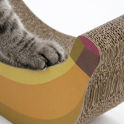 Paper Banana-Shaped Cat Scratcher Bed