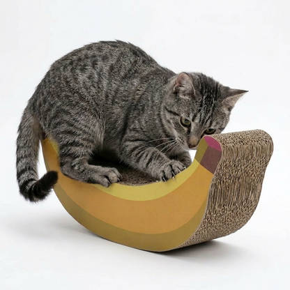 Paper Banana-Shaped Cat Scratcher Bed