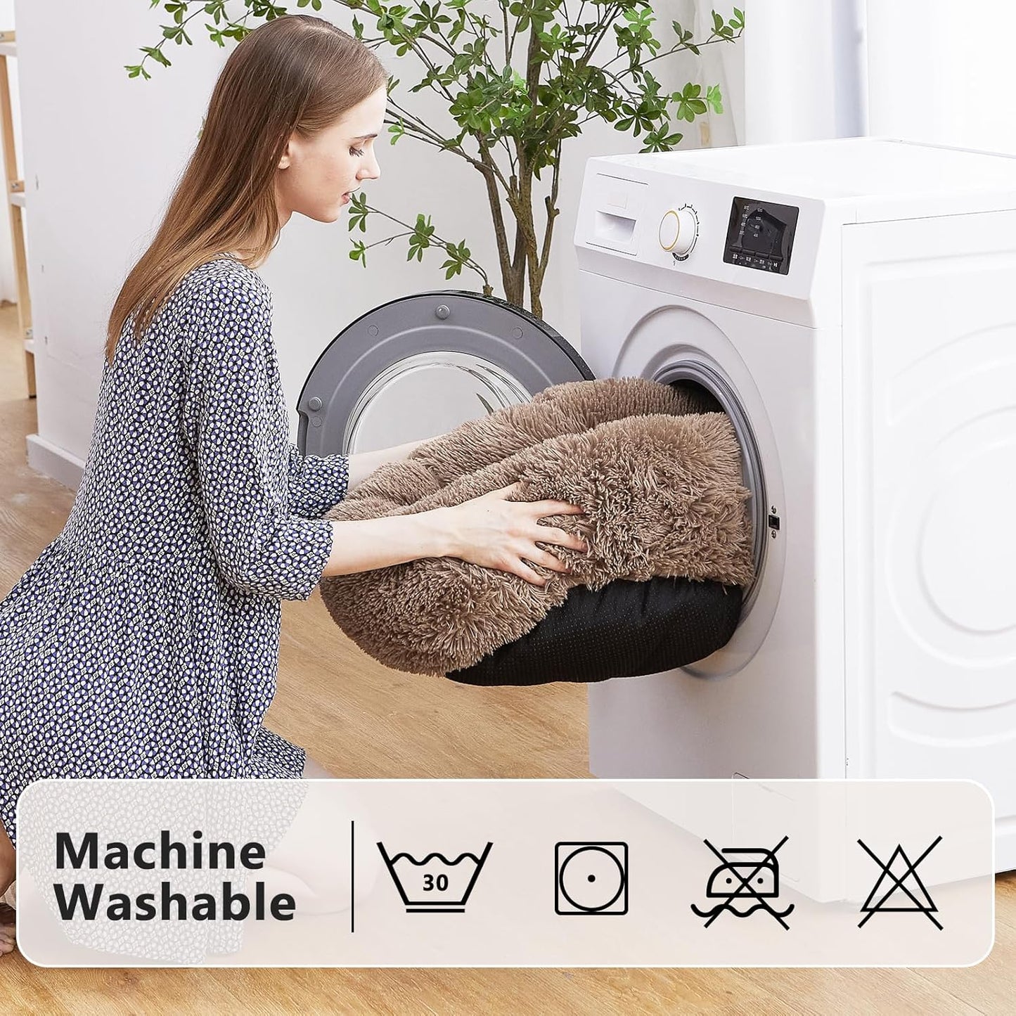 Premium Plush Calming Cuddle Bed for Cats & Dogs