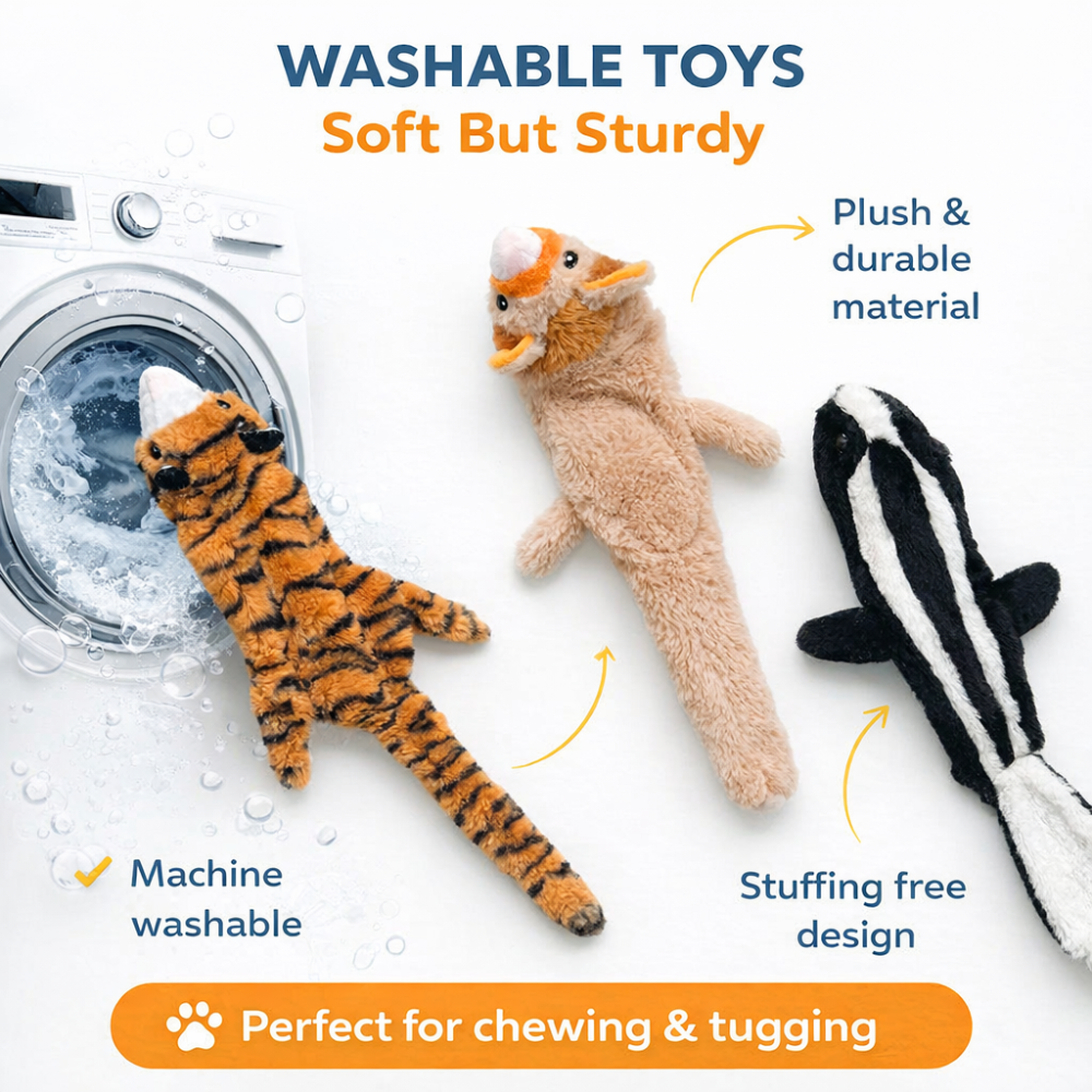 Tiger, Lion & Skunk Plush Toy