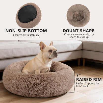 Premium Plush Calming Cuddle Bed for Cats & Dogs