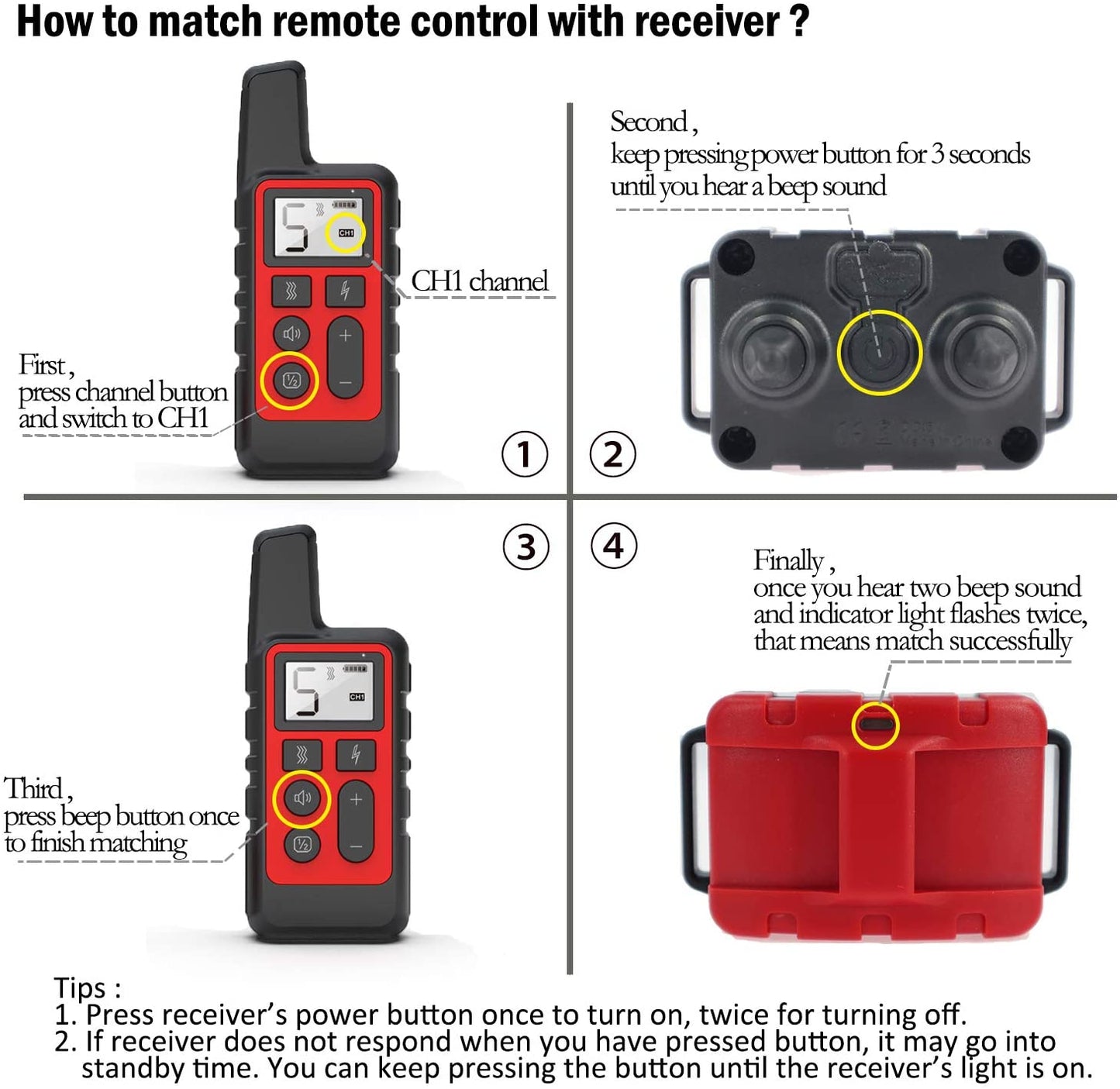 Dog Training Collar with Remote 3 Training Modes