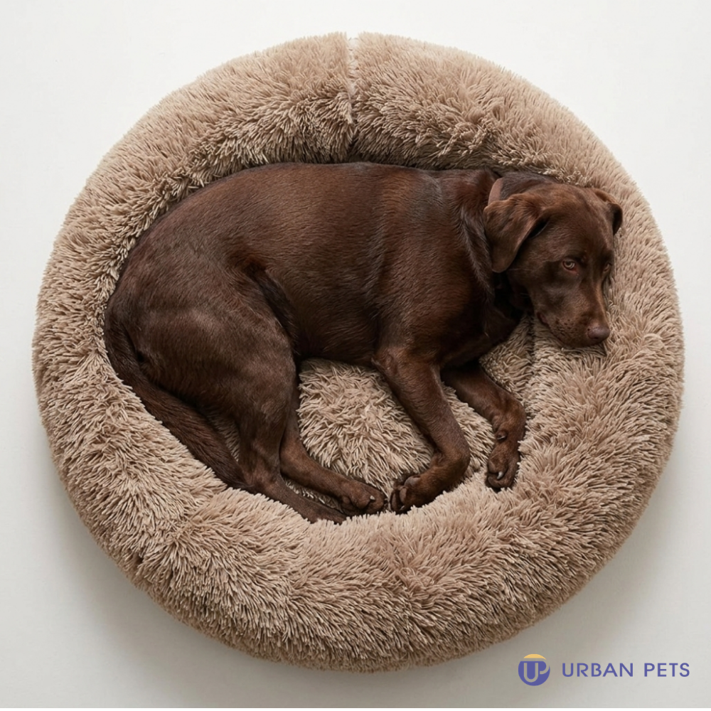 Premium Plush Calming Cuddle Bed for Cats & Dogs