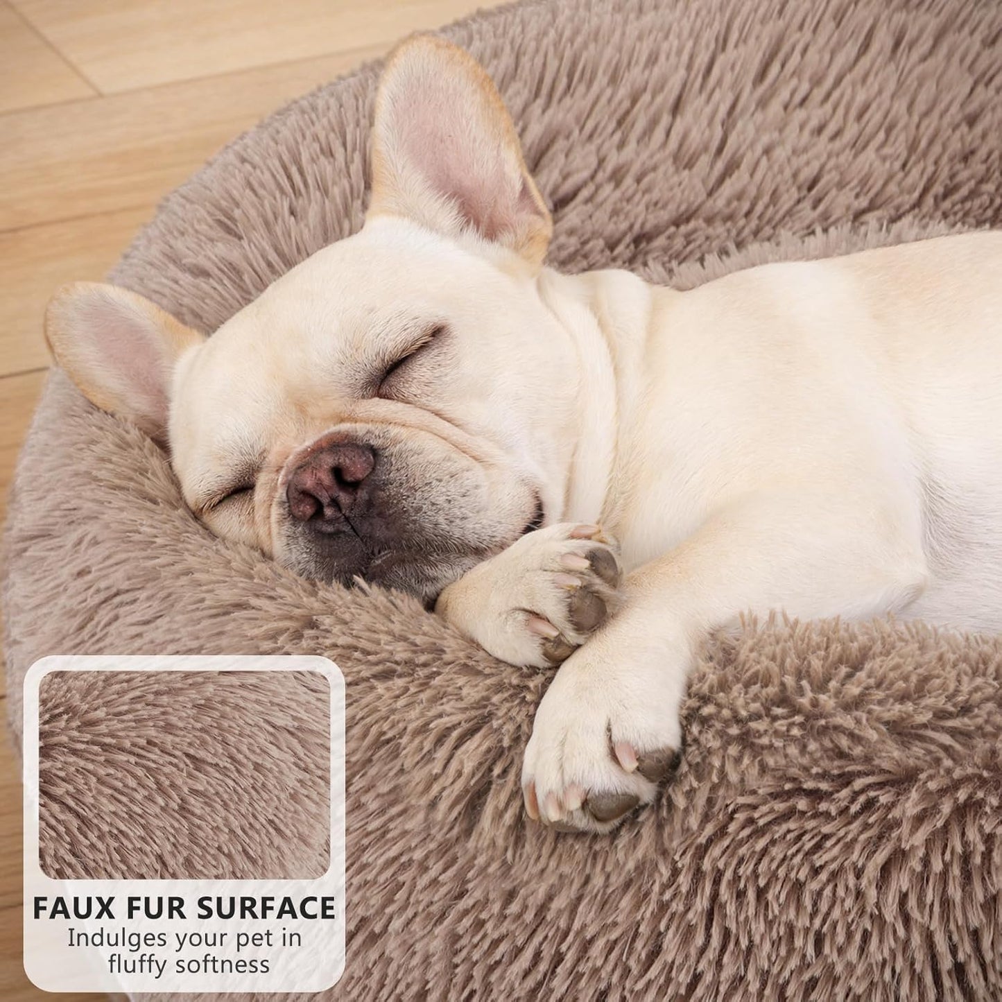 Premium Plush Calming Cuddle Bed for Cats & Dogs