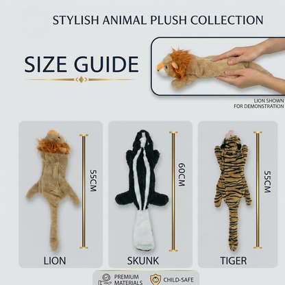 Tiger, Lion & Skunk Plush Toy