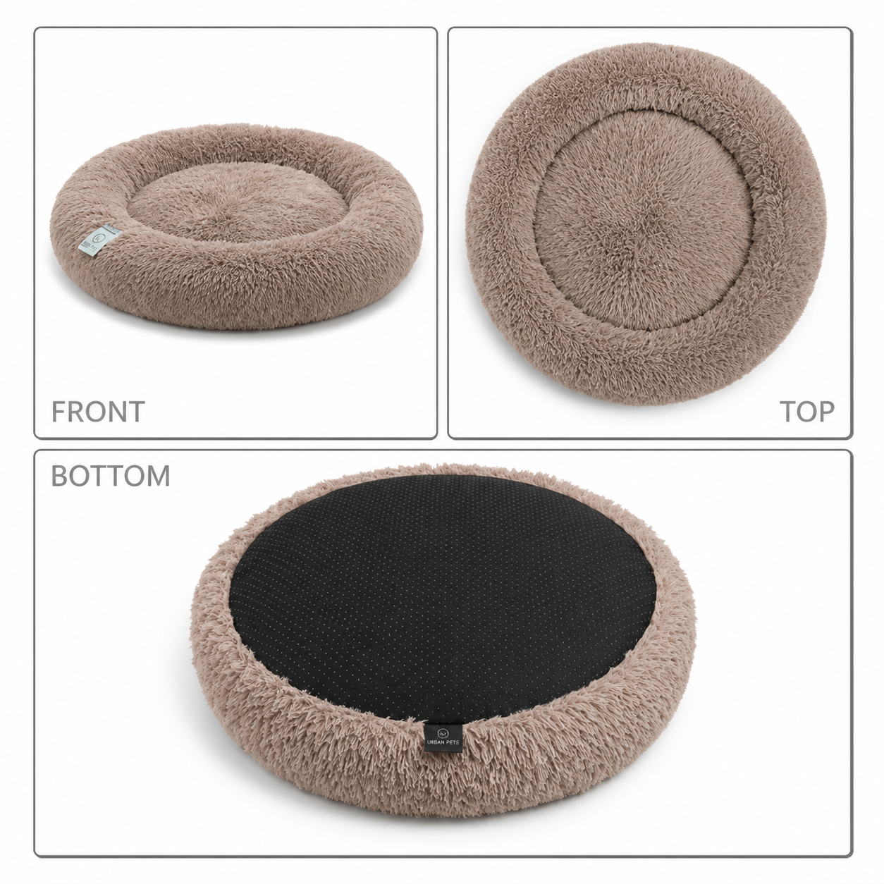 Premium Plush Calming Cuddle Bed for Cats & Dogs