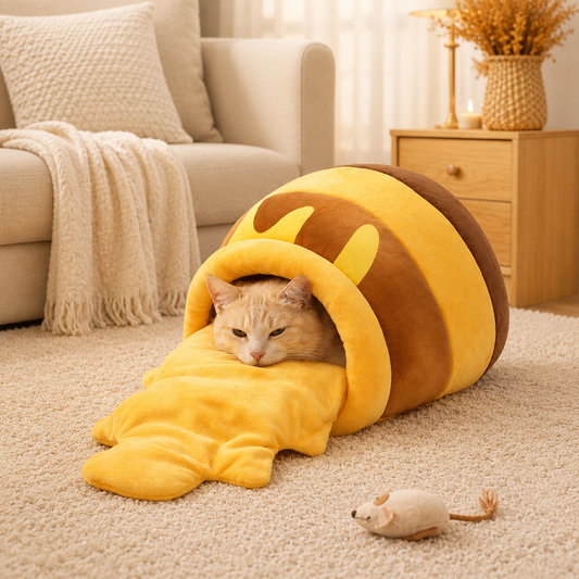 Honey Jar Cat Dog Pet Sleeping Bed Tent and Sofa Soft Warm
