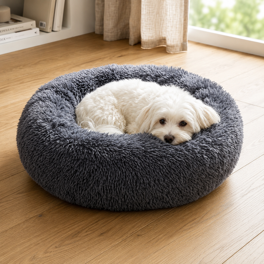 Premium Plush Calming Cuddle Bed for Cats & Dogs