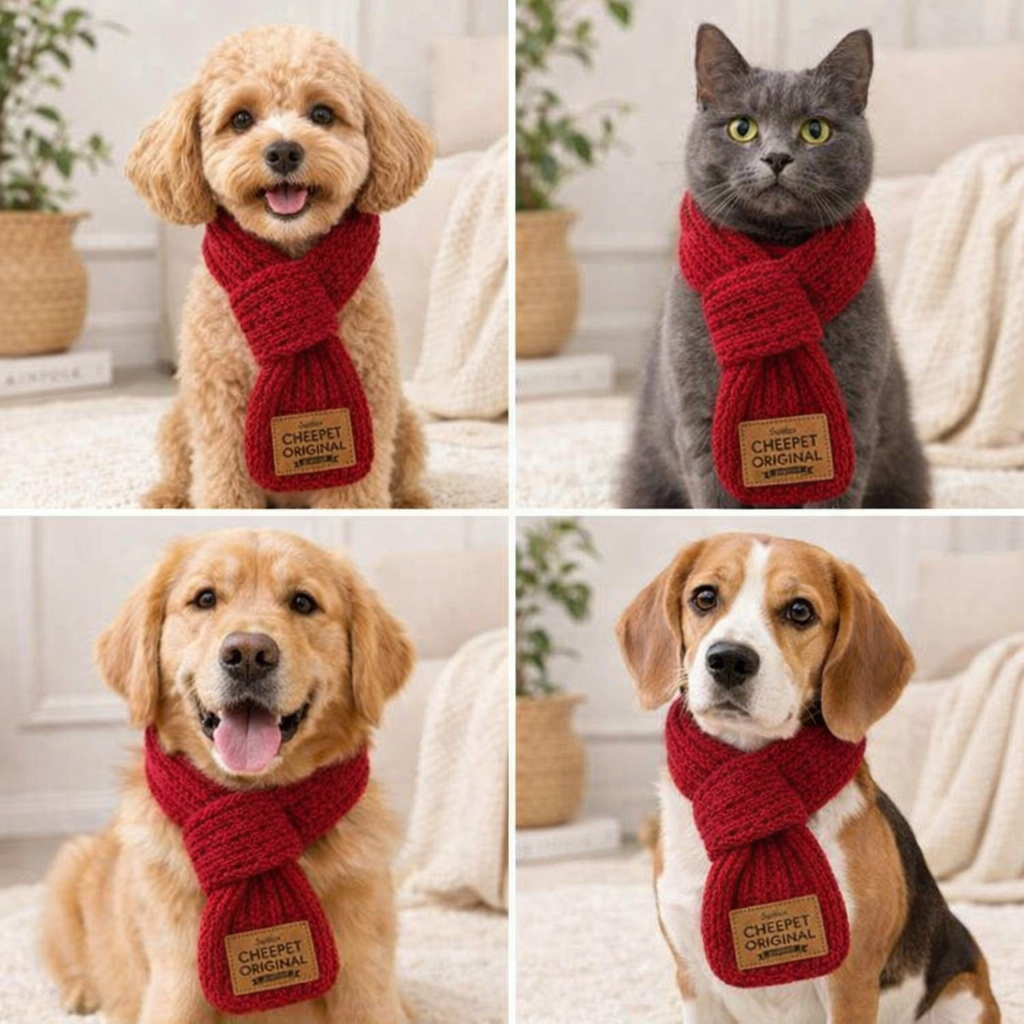 Knitted Pet Scarf