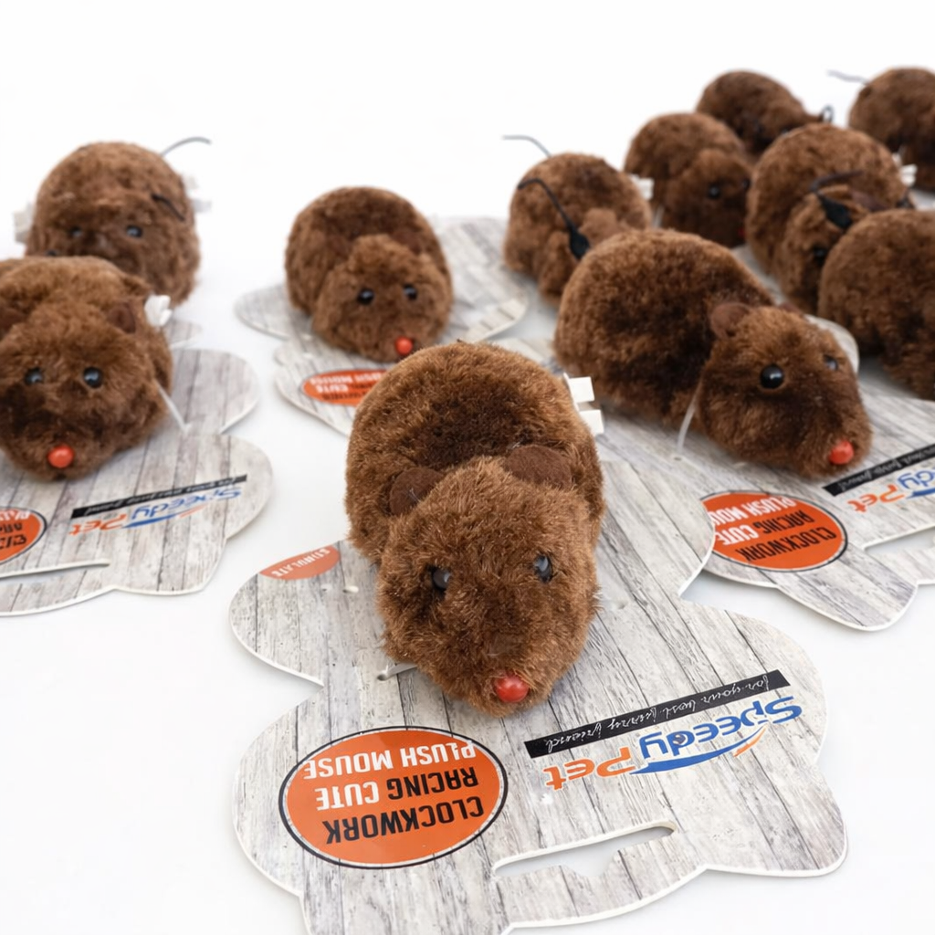 Clockwork Racing Plush Mouse – SpeedyPet Edition