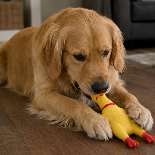 Squeaky Rubber Chicken Dog Chew Toy