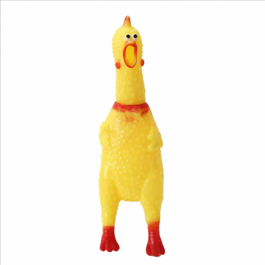 Squeaky Rubber Chicken Dog Chew Toy