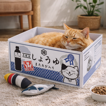Japanese Style Cat Scratch Box Reversible Water Resistant