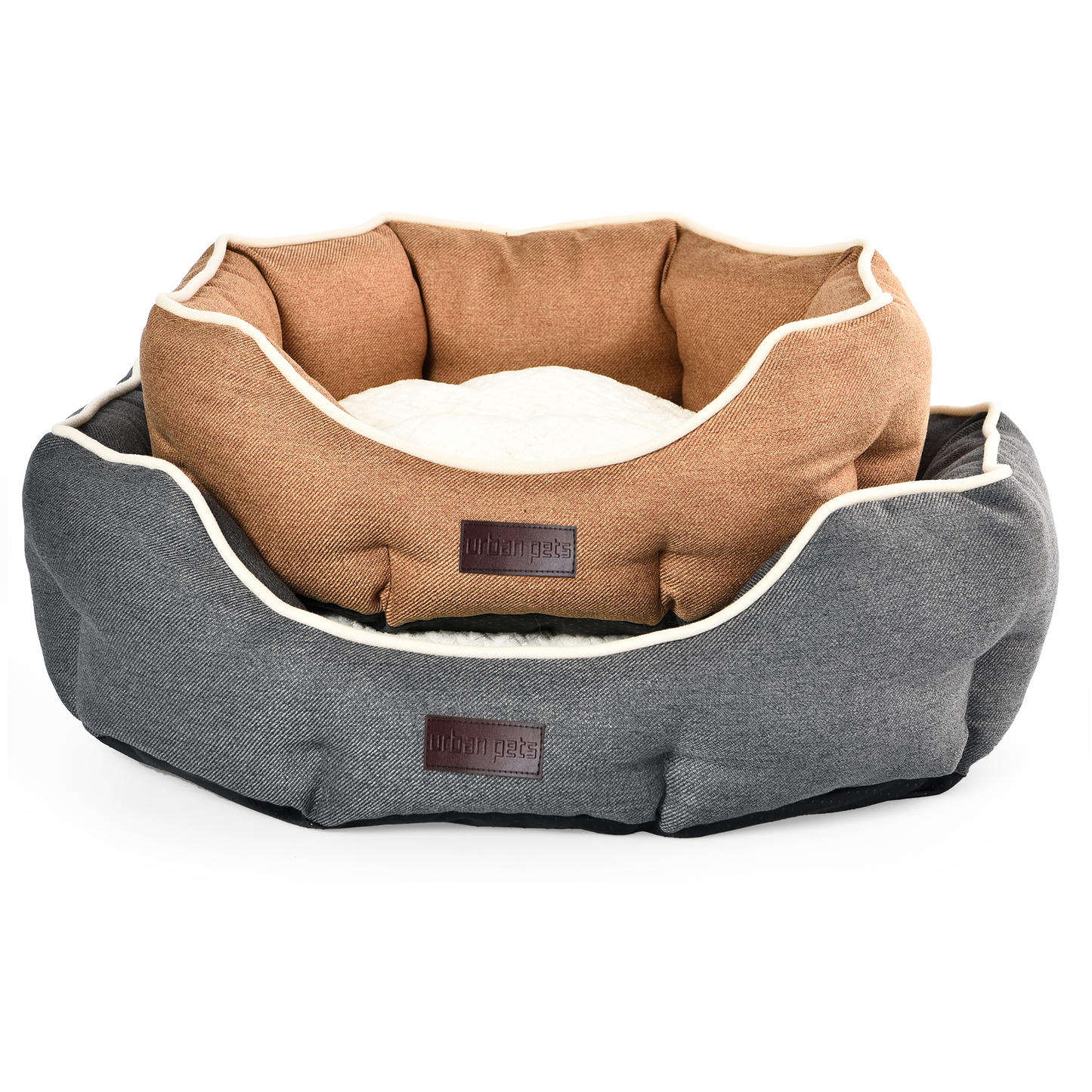 Round Washable Home Style Pet Bed Removable Pillow Cushion