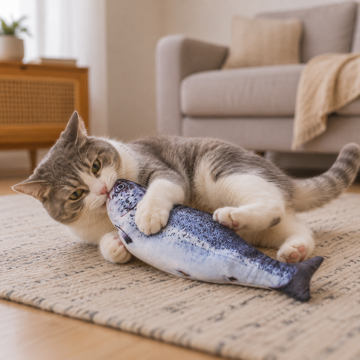 Electric Flopping Fish Moving Cat Kicker Fish Toy