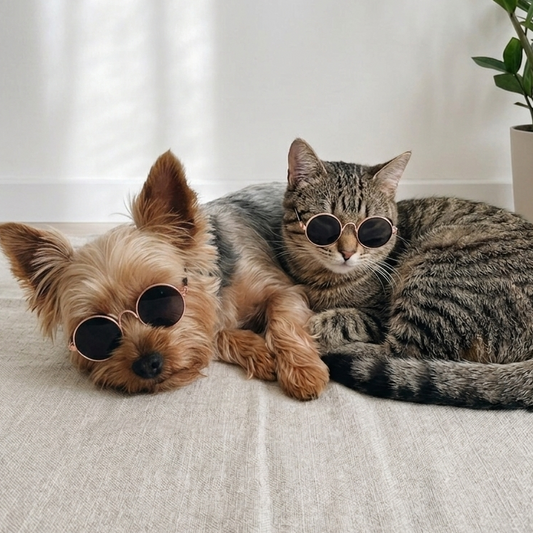 Pet Dog Cat Sunglasses,Photo Props Toys,Pet Clothing. - White