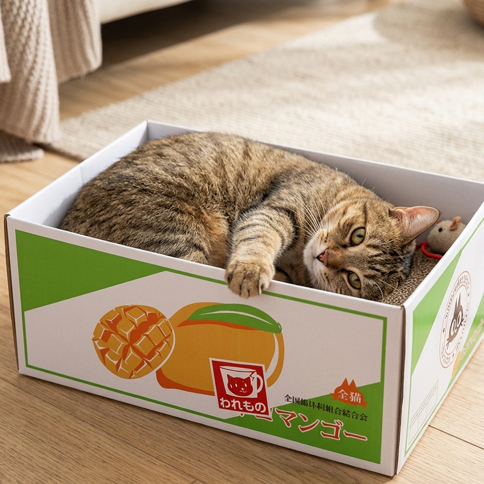 Japanese Style Cat Scratch Box Reversible Water Resistant