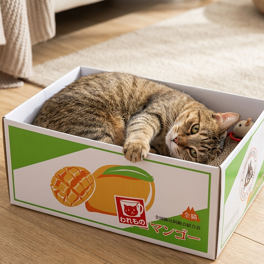 Japanese Style Cat Scratch Box Reversible Water Resistant