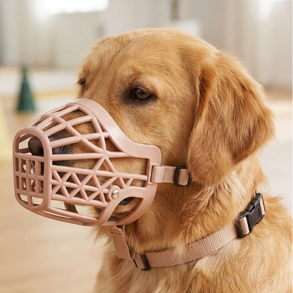 Soft Plastic Dog Muzzle Anti Bite Adjustable Basket Mouth Cover