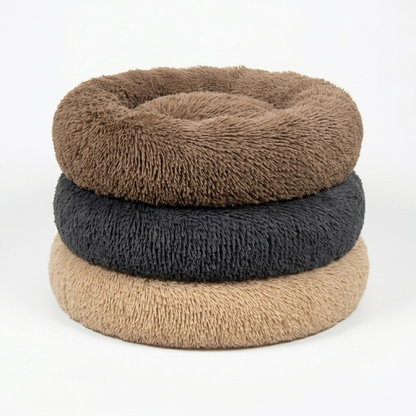 Premium Plush Calming Cuddle Bed for Cats & Dogs