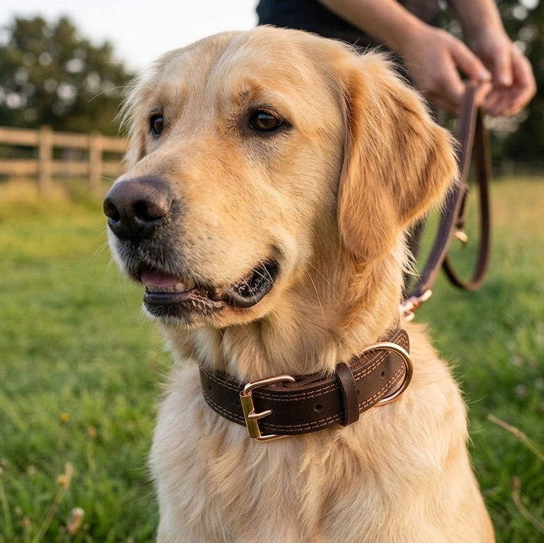 Leather Dog Collar Genuine Leather
