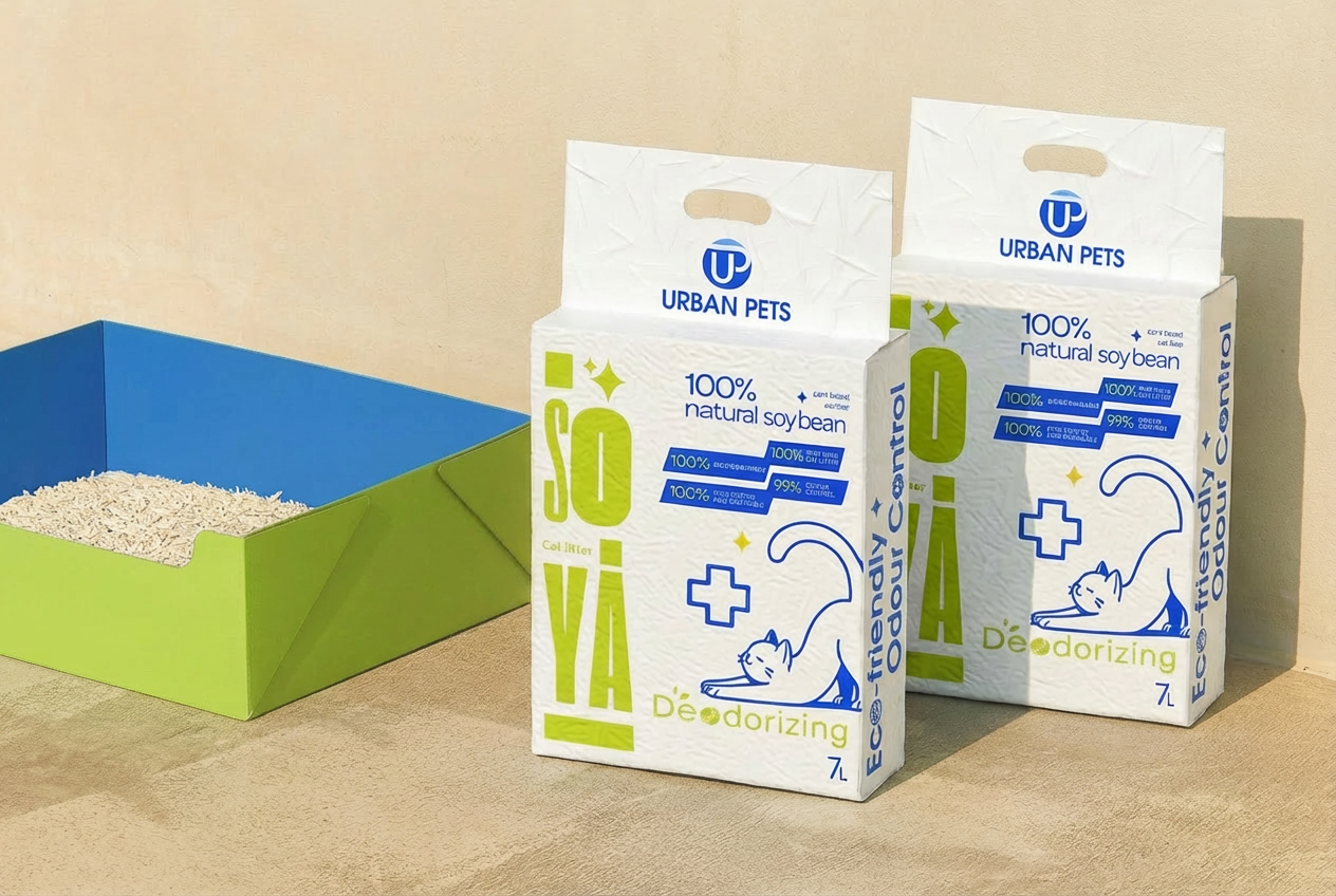 2,4,8 Pack Soya Cat Litter 7L ,Clumping, Flushable, Absorbent