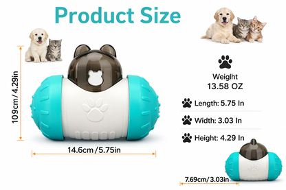 Swing Bear Slow Feeder Cat Dog Food Dispenser