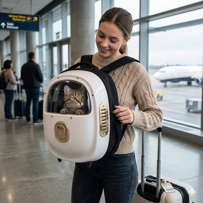 Travel Rucksack Breathable Transportation Bag for Cats and Dogs