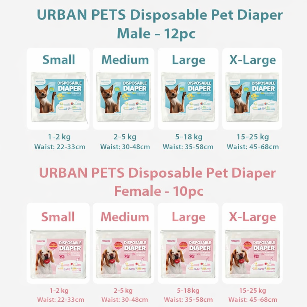 Disposable Male Pet Diapers Male Dog Wraps 12 Pieces