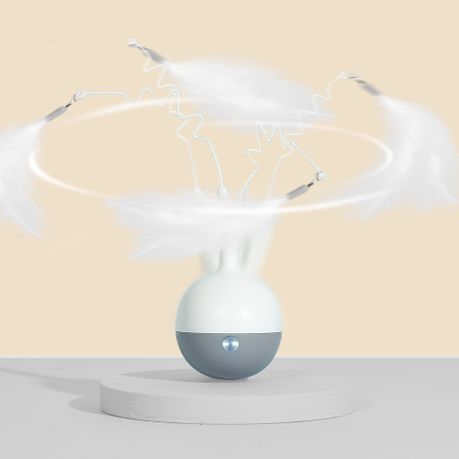 Motion Sensor Interactive Cat Ball Toys with Food Dispenser
