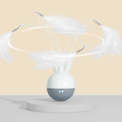 Motion Sensor Interactive Cat Ball Toys with Food Dispenser